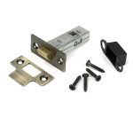 aged brass 2½" tubular mortice latch
