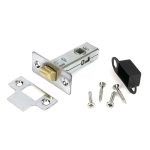 polished chrome 2½" tubular mortice latch