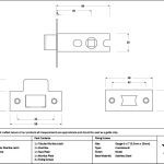 satin chrome 2½" tubular mortice latch