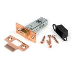 polished bronze 2½" tubular mortice latch
