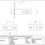 pewter 3" tubular mortice latch