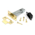 polished brass 3" tubular mortice latch
