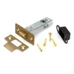 satin brass 3" tubular mortice latch