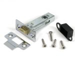 polished chrome 3" tubular mortice latch