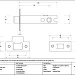 polished brass 4" heavy duty latch