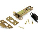 satin brass 4" heavy duty latch