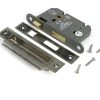 pewter 2½" heavy duty bathroom mortice lock