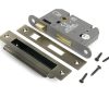 aged brass 2½" heavy duty bathroom mortice lock