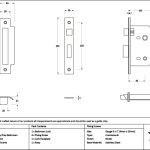 polished chrome 2½" heavy duty bathroom mortice lock