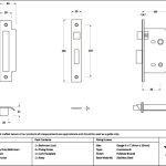 polished bronze 2½" heavy duty bathroom mortice lock