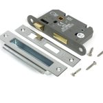 polished ss 2½" heavy duty bathroom mortice lock
