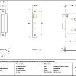 pewter 3" heavy duty bathroom mortice lock
