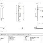 polished brass 3" heavy duty bathroom mortice lock