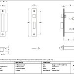 polished nickel 3" heavy duty bathroom mortice lock
