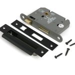 aged bronze 3" heavy duty bathroom mortice lock