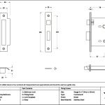 polished ss 3" heavy duty bathroom mortice lock