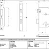 polished ss euro din sash lock 60mm backset/72mm centre