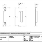 polished chrome ½" rebate kit for euro din sash lock