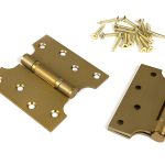 satin brass 4" x 2" x 4" parliament hinge (pair) ss