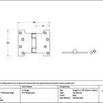 satin brass 4" x 3" x 5" parliament hinge (pair) ss
