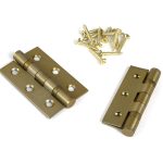 satin brass 3" ball bearing butt hinge (pair) ss