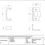 polished brass ½" rebate kit for tubular mortice latch
