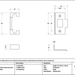 polished nickel ½" rebate kit for heavy duty latch