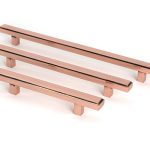 polished bronze scully pull handle small