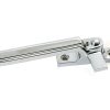 polished chrome locking art deco fastener lh