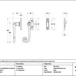 polished brass night vent locking monkeytail fastener (steel window)
