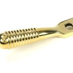 polished brass 10" reeded stay (steel window)