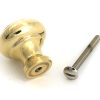 polished brass regency cabinet knob small