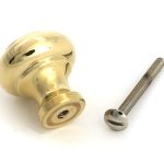 polished brass regency cabinet knob small