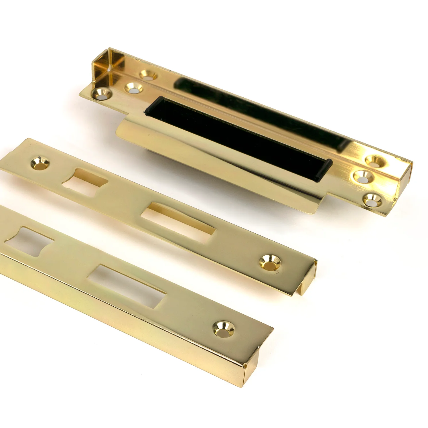 polished brass ½" rebate kit for sash lock