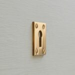 oblong escutcheon polished brass