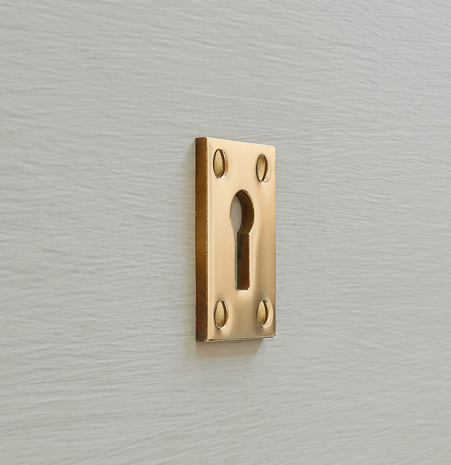 oblong escutcheon polished brass