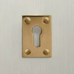 oblong escutcheon polished brass
