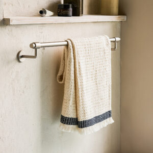 brushed nickel towel rail large