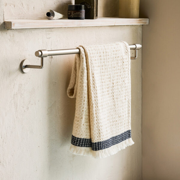 brushed nickel towel rail large