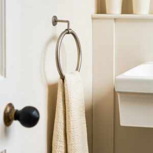 brushed nickel towel ring