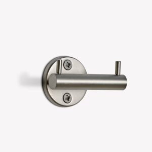 brushed nickel double hook