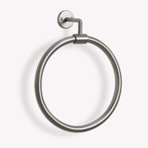 brushed nickel towel ring