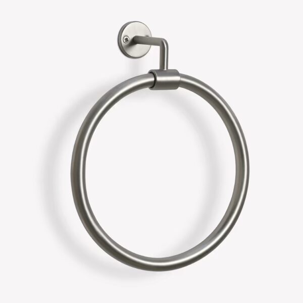 brushed nickel towel ring