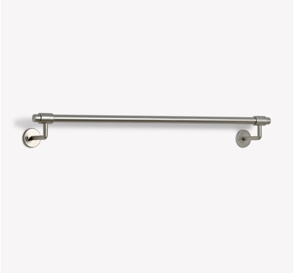 brushed nickel towel rail large