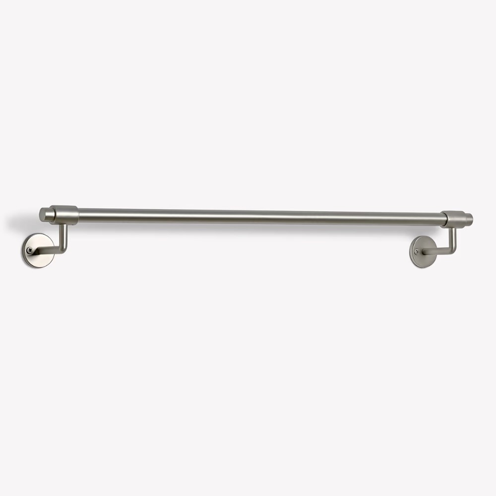 brushed nickel towel rail large