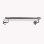 brushed nickel towel rail small