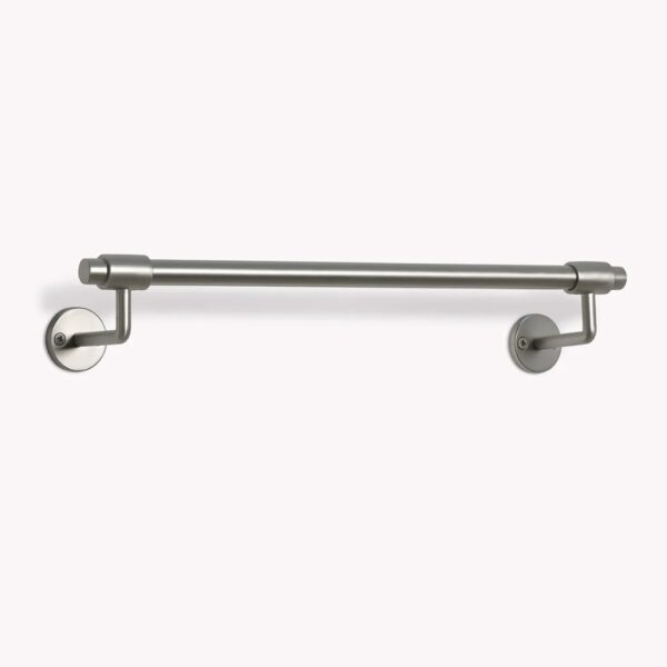 brushed nickel towel rail small