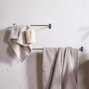 antique brass bathroom hanging rail
