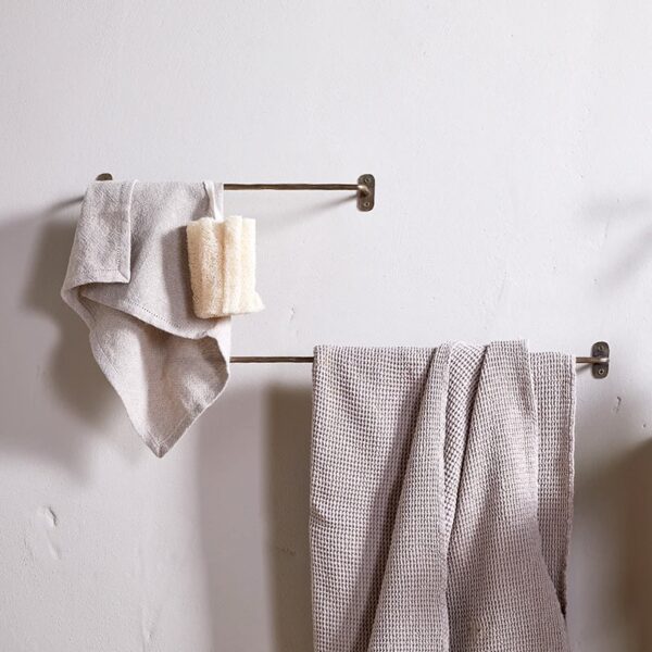 antique brass bathroom hanging rail