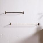 antique brass bathroom hanging rail
